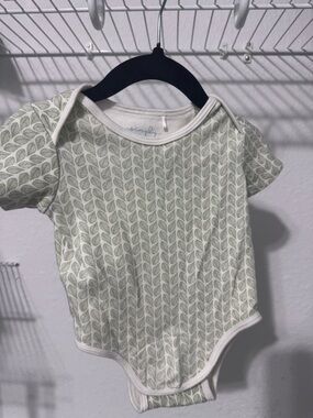 Magnetic Me Green Leaf Print One-Piece Bodysuit